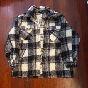 Black and white shacket, Size M